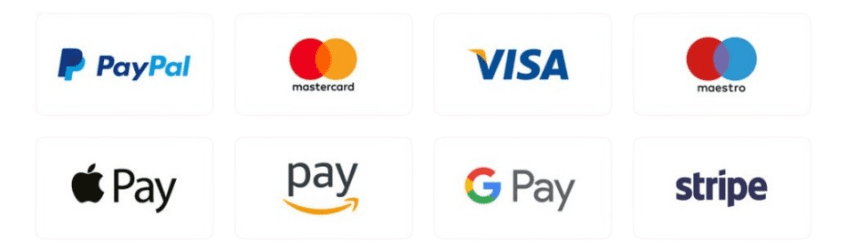 Icons of various payment gateways