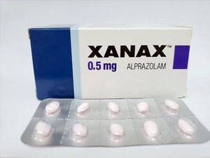 Closeup image of Xanax 0.5 mg