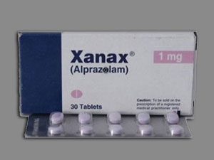 Closeup image of Xanax 1 mg